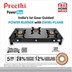 Picture of Preethi Bluflame Sparkle Power Duo 3Burners Glass top Gas Stove (SPARKLEPOWERDUO3BATI)